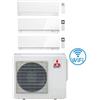 Mitsubishi Electric Climatizzatore Condizionatore MITSUBISHI ELECTRIC Trial Split 7+9+9 serie KIRIGAMINE ZEN WHITE MSZ-EF Inverter con MXZ-3F54VF WI-FI INTEGRATO R-32 7000+9000+9000 A+++/A++