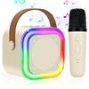 MicQutr Karaoke per Bambini con 1 Microfono Wireless Karaoke, Regalo Bambina 3-12 Anni Microfono Bluetooth Bambini Giochi Bambina 3-12 Anni Canta Tu Karaoke Bambini Unicorno Bambina Regalo