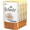 SCHESIR CAT ADULT TONNETTO E POLLO CON GAMBERETTI 6 X 85 G