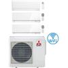 Mitsubishi Electric Climatizzatore Condizionatore MITSUBISHI ELECTRIC Trial Split 12+12+18 serie KIRIGAMINE ZEN WHITE MSZ-EF Inverter con MXZ-3F68VF WI-FI INTEGRATO R-32 12000+12000+18000 A++/A+