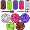 BLESWIN Cilindri Abrasivi Fresa Unghie, 300 Pezzi di Bande Abrasive Fini e Grossolane per Unghie 80/120/150/180/240, 2 Pezzi di Punte a Mandrino 2.5MM per Manicure e Pedicure