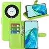 Fertuo Cover per Honor Magic 5 Lite 5G, Custodia Portafoglio Cover a Libro in Pelle Flip Case con Silicone Bumper, Fibbia Magnetica, Porta Carte, Kickstand, per Honor Magic 5 Lite 5G, Verde