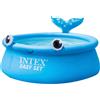 Intex Piscina Fuori Terra Gonfiabile Esterna per Bambini da Giardino Easy Set Balena 183 x 51 cm colore Blu - 26102