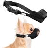 Fsttre Museruola e cane - Museruola per cane Antiabbaio in Nylon Morbido e Traspirante con Anello Regolabile, Antimorso Anti-Masticare, Nero, XS