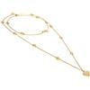 Vestopazzo Collana in Ottone Catena Lunga con Inserti Cuore | Lavorazione artigianale | DD04026