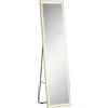 HOMCOM Specchio da Terra e da Parete con Luce LED Regolabile e Telecomando, 40x37x156.5cm|Aosom