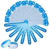 SwirlColor Braccialetto Identificativo Adulti, 100 Pezzi PVC Braccialetto eliminabile Braccialetti di Identificazione di Sicurezza di Anni dell'adolescenza del Braccialetto Eventi (Blu)