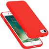 Cadorabo Custodia per Apple iPhone 7 / 7S / 8 / SE 2020 in LIQUID ROSSO - Morbida Cover Protettiva Sottile di Silicone TPU con Bordo Protezione - Ultra Slim Case Antiurto Gel Back Bumper Guscio