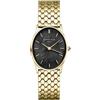 Rosefield Orologio da donna con bracciale in acciaio inossidabile color oro Oval 29mm