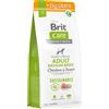Brit Care 12 kg + 2 kg - Brit Care Overfill Crocchette per cane - Sustainable Adult Medium Breed Pollo & Insetti