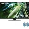 Samsung TV Neo QLED 4K 50" QE50QN90DATXZT Smart TV Wi-Fi Titan Black 2024, Processore NQ4 AI GEN2, Tecnologia Quantum Matrix, Neo Slim Design, OTS Lite