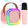 MicQutr Karaoke per Bambini con 1 Microfono Wireless Karaoke, Regalo Bambina 3-12 Anni Microfono Bluetooth Bambini Giochi Bambina 3-12 Anni Canta Tu Karaoke Bambini Unicorno Bambina Regalo