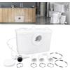 UISEBRT Impianto di sollevamento per acqua nere, pompa acque reflue, 700 W, uso domestico con filtro a carbone e lame in acciaio inox, pompe WC, doccia, cucina lavastoviglie