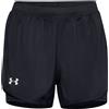 Under Armour Short Running 2in1 Fly By Nero Donna XS