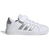 ADIDAS Grand Court 2.0 El K Ps Bianco Argento - Sneakers Bambina EUR 28 / UK 10.5k