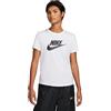 Nike T-Shirt Logo Bianco Nero Donna L