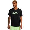 Nike T-Shirt Running Miler S72 Nero Lime Uomo L
