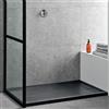 PIATTO DOCCIA GEBERIT SESTRA RETTANGOLARE 80X120 GRAFITE IN RESIN STONE