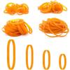 guangyuan 100 pezzi Elastici Giallo in Gomma Piccoli Elastici ufficio Allungabili Per Scuola Casa Forniture Per Ufficio Industriali Artigianato FAI DA TE,4 dimensioni (2,5/4/6/7,5CM)