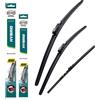 HEYNER Heyner Spazzole tergicristallo per VW T-Roc 2017-2022 Hybrid Set completo Tergicristalli anteriori posteriori HH2620ST13G