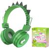 JYPS Cuffie Bluetooth Bambina, Dinosauro/Orecchie di Gatto Cuffie Bambini con Microfono, Bambina Cuffie Wireless Senza Fili Stereo per iPad/Tablet/Scuola, Musica Cuffie over-ear per Ragazze