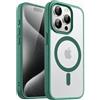 Cover Key Cover Magnetica per iPhone 15 Pro 6,1 Pollici Compatibile con MagSafe, Custodia Resistente Opaca Sottile Antiurto (Verde)