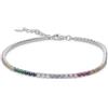 LUXURY MILANO Bracciale tennis Luxury Milano collezione Serena in argento e zirconi multicolor. Lunghezza 17-20 cm