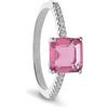 LUXURY MILANO Anello cocktail serena in argento con zircone rosa