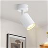 ZMH Plafoniera LED faretto da soffitto bianco: faretti da soffitto GU10 1 lampadina, faretti da soffitto orientabili a 330°, lampada da corridoio moderna, camera da letto, cucina, senza lampadina