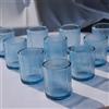 Vohocandle Set di 12 portacandele blu a costine, per decorare la tavola di matrimoni, per feste e vacanze