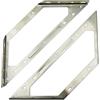 LIKERAINY Giunto ad Angolo 270x270mm Retto Staffa Bretelle Supporto in Ferro Forma Triangolare per Connettori di Supporti Squadretta per Mensola di Legno Tavolo Sedia 2 Pezzi