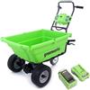Valgarden Greenworks G40 GC - Motocarriola a Batteria - Motocarriola + Starter Kit 4 Ah