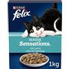 FELIX Seaside Sensations - Cibo per gatti secco, con salmone e verdure, confezione da 1 (1 x 1 kg)