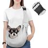 Pawaboo Borsa a Tracolla per Cani con Fibbia Regolabile Portacarte a Mani Libere, Guinzaglio di Sicurezza per Cuccioli e Gatti, Tracolla Extra Larga Porta-Animali (Fino a 12 Lbs., Grigio)