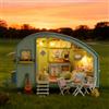 Cuteroom Spaccato di roulotte con mobili, Kit di Accessori in Miniatura per casa delle Bambole, in Legno, Realizzati a Mano