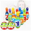 Funmo Bowling per Bambini, 12PCS Birilli Bambini Set da Bowling con 10 Birilli e 2 Palle Giochi da Esterno Giocattoli Educativi Regalo per Bambino 2 3 4 5 Anni