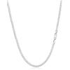 Silvora Collana Catena Argento 925 Uomo, 3mm Collana Uomo Argento Lunga 51cm, Catenina Cubana Cuban Chain Ragazza HipHop Rapper Idee Regalo per Compleanno Anniversario Natale