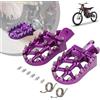 Runfarr Pedane Moto,Pedalina Poggiapiedi Moto Pedane in lega di Alluminio CNC per Surron Light Bee X160 X260 Talaria Sting MX3/R MX4 X3/CRF150F CRF230F 03-19/E Ride Pro S SS 2.0 3.0 Viola