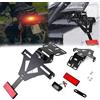 Mocoli Porta Targa Moto, Supporto Per Fanale Posteriore Targa Per Moto Con Luci A LED Portatarga Motos Universale In Lega Di Alluminio Telaio Targa Per Indicatori Di Direzione Regolabile Per Motos