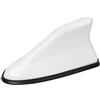 CGEAMDY Antenna Pinna Squalo, Pinna Di Squalo Copertura Am/Fm Segnale Antenna, Decorazione per Modificare L'aspetto Dell'auto, Antenna per Auto Universale per Auto Suv Camion Furgone(Bianco)