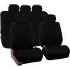 CGEAMDY Coprisedile Auto, Set Di Coprisedili E Copri Poggiatesta per Sedili Anteriori Auto, Set Coprisedili Anteriori E Posteriori Con Poggiatesta, Sedile Accessorio(Set Completo Nero)