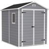Keter Manor grigio - Casetta da giardino - Con finestra laterale - 186x237x227 cm