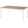 Giordanoshop Tavolo da Giardino 160x90xH74 cm in alluminio e polywood Enna Bianco