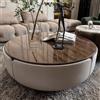 NURPELLE Pellicola da tavolo rotonda trasparente con bordi smussati, spessore 2 mm, disponibile in diverse misure o su misura, in PVC trasparente (diametro 120 cm)