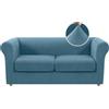 BXFUL Copridivano Chesterfield elasticizzato con fodere per Cuscini Separati per mobili da soggiorno con tessuto jacquard più spesso (2 Posti,Blu polveroso)