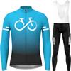 NUNOMO Abbigliamento Completo Ciclismo Uomo Tuta Bici da Corsa Invernale Maglia MTB Manica Lunga + Salopette Imbottiti con Gel 9D MTBGel Traspirante e ad Asciugatura (TYPE-2A,M)