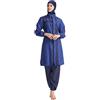 Mr Lin123 Costume da bagno da donna, costume da bagno musulmano modesto islamico Burkini, costume da bagno da donna, taglie forti Burkini (XL, blu)