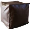 AM DESIGN Pouf, POUFF, Puff, PUF, CUBO, 40x40x40, Morbido, Ecopelle, Eco-Pelle, POGGIAPIEDI, Seduta, Design, Made in Italy (Marrone)