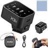 GODOX X3F 2.4G Wireless Flash Trigger Trasmettitore TTL Autoflash con ampio touchscreen OLED Modalità flash multiple con porta USB 32 canali 16 gruppi compatibili con fotocamere Fujifilm