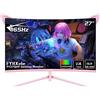 FYHXele Pink Monitor 27 Pollici Gaming Curvo 165Hz - Supporto 144Hz, 1800R, 1ms, 2K(2560x1440P), VA-Bildschirm, integrierte Lautsprecher, AMD Free-Sync, HDMI, DP, USB, AUX
